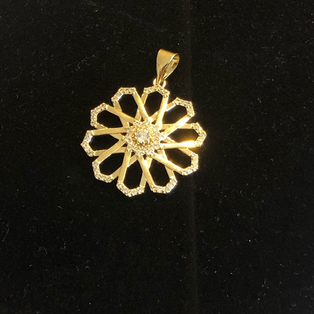 Gold Floral Pendant